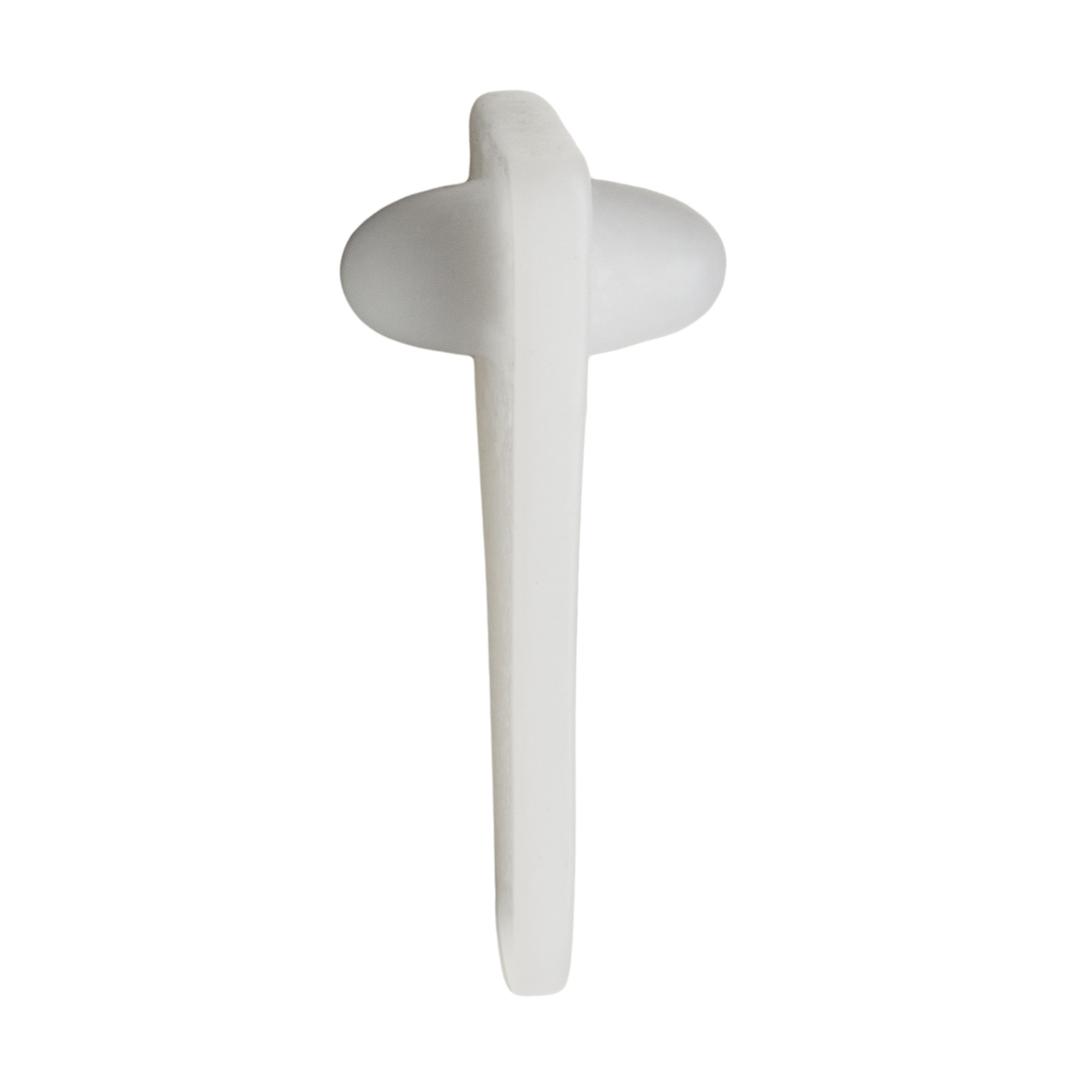 SP Bel-Art Spinvane Teflon Half Round Tapered Magnetic Stirring Bar; 9.7/6.1 x 23.0 x 9.9mm, White