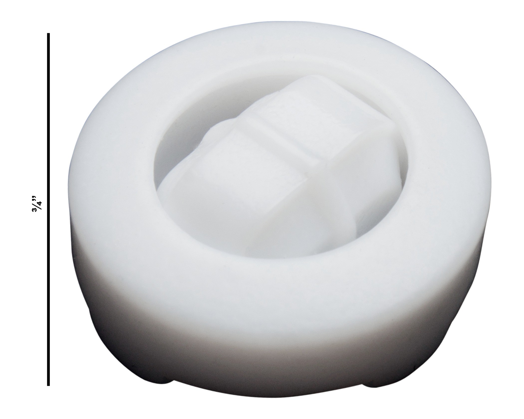 SP Bel-Art Spinring Teflon Magnetic Stirring Bar; 12.7 x 8mm, 19mm Ring O.D., White