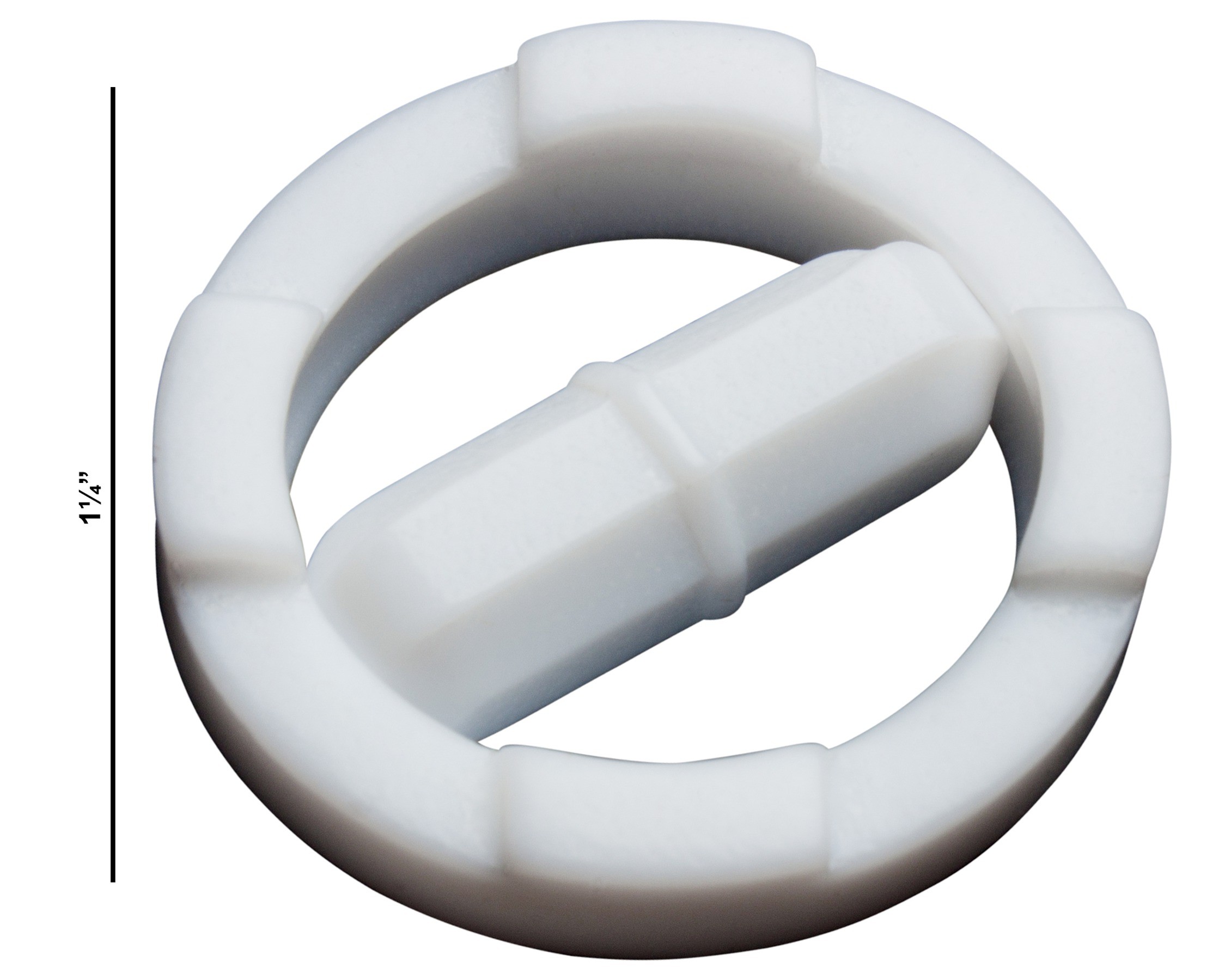 SP Bel-Art Spinring Teflon Magnetic Stirring Bar; 25.4 x 8mm, 31.8mm Ring O.D., White
