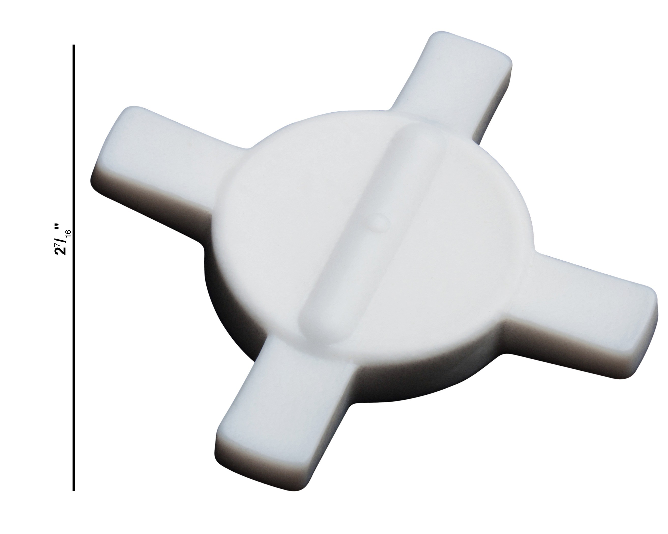 SP Bel-Art Spinstar Teflon Magnetic Stirring Bar; 62mm, fits 250ml Beakers, White