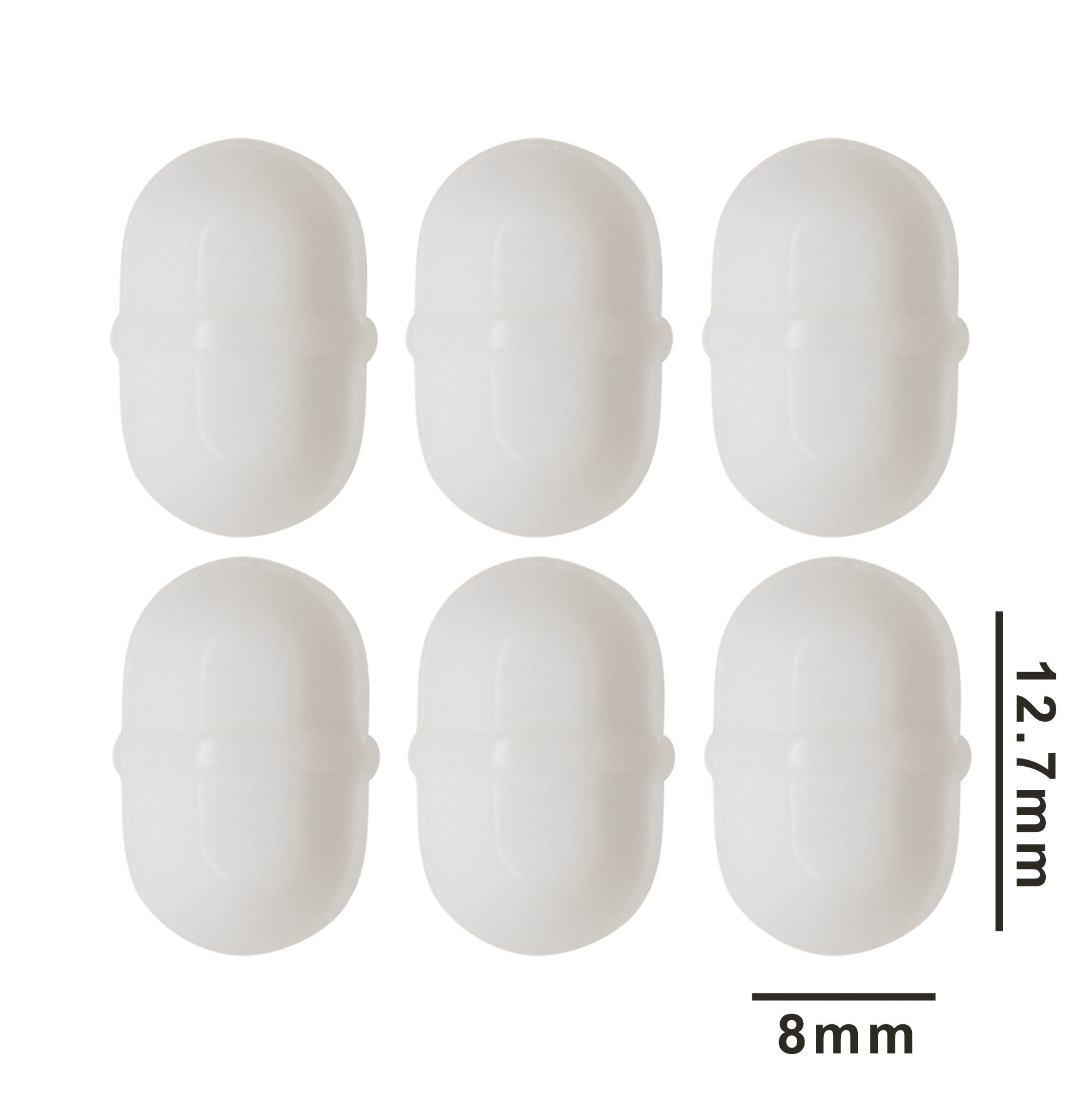 SP Bel-Art Spinpak Teflon Octagon Magnetic Stirring Bar; 12.7 x 8mm, White (Pack of 6)
