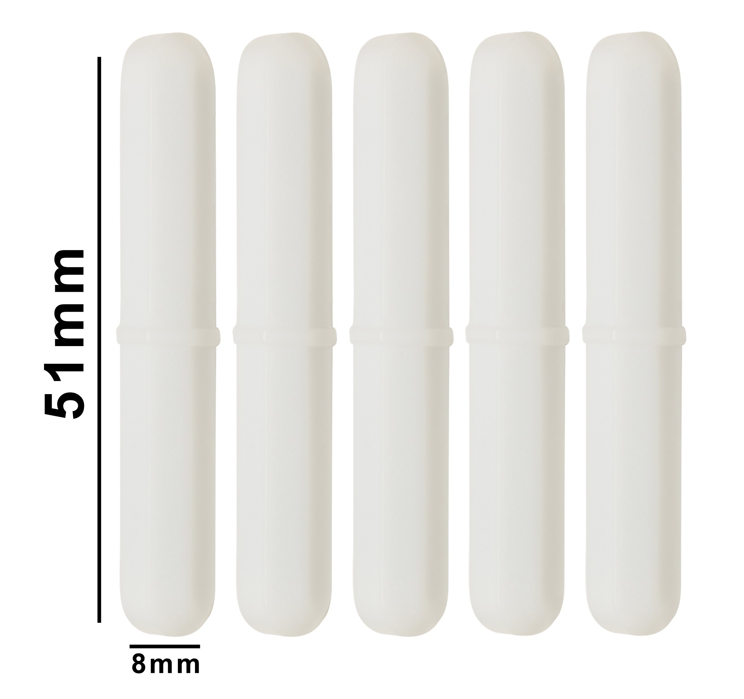SP Bel-Art Spinpak Teflon Octagon Magnetic Stirring Bar; 51 x 8mm, White (Pack of 5)
