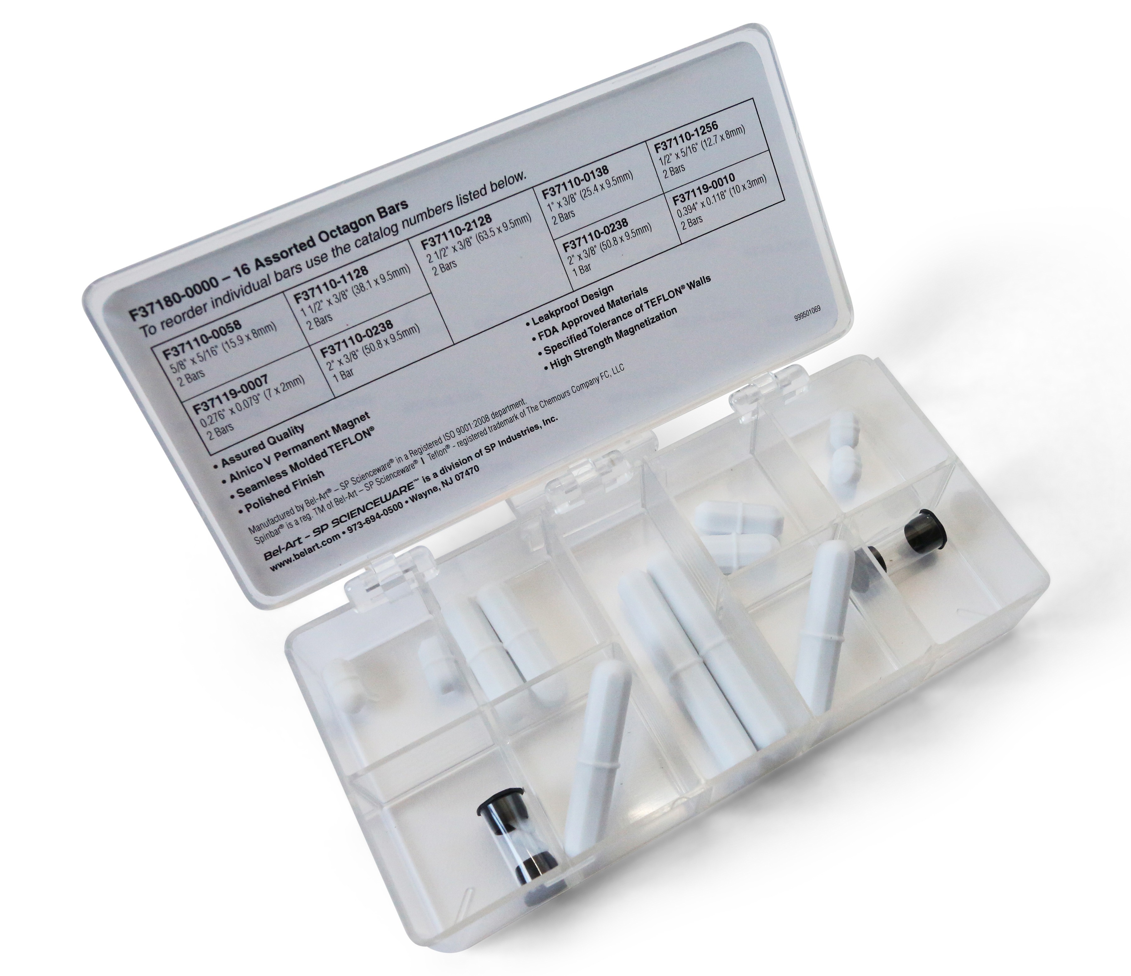 SP Bel-Art | SP Bel-Art Spinbox Teflon Octagon Magnetic