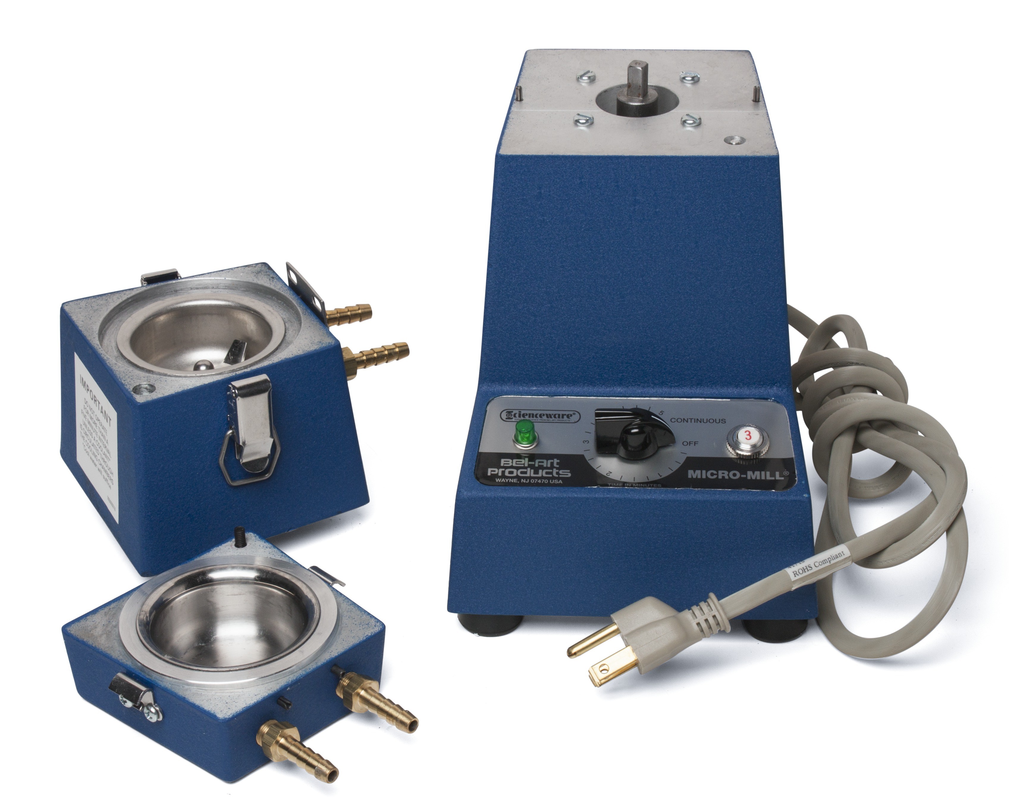 SP Bel-Art Micro-Mill Grinder with Timer; Stainless Steel Blade and Grinding Chamber; 115VAC, 60 Hz