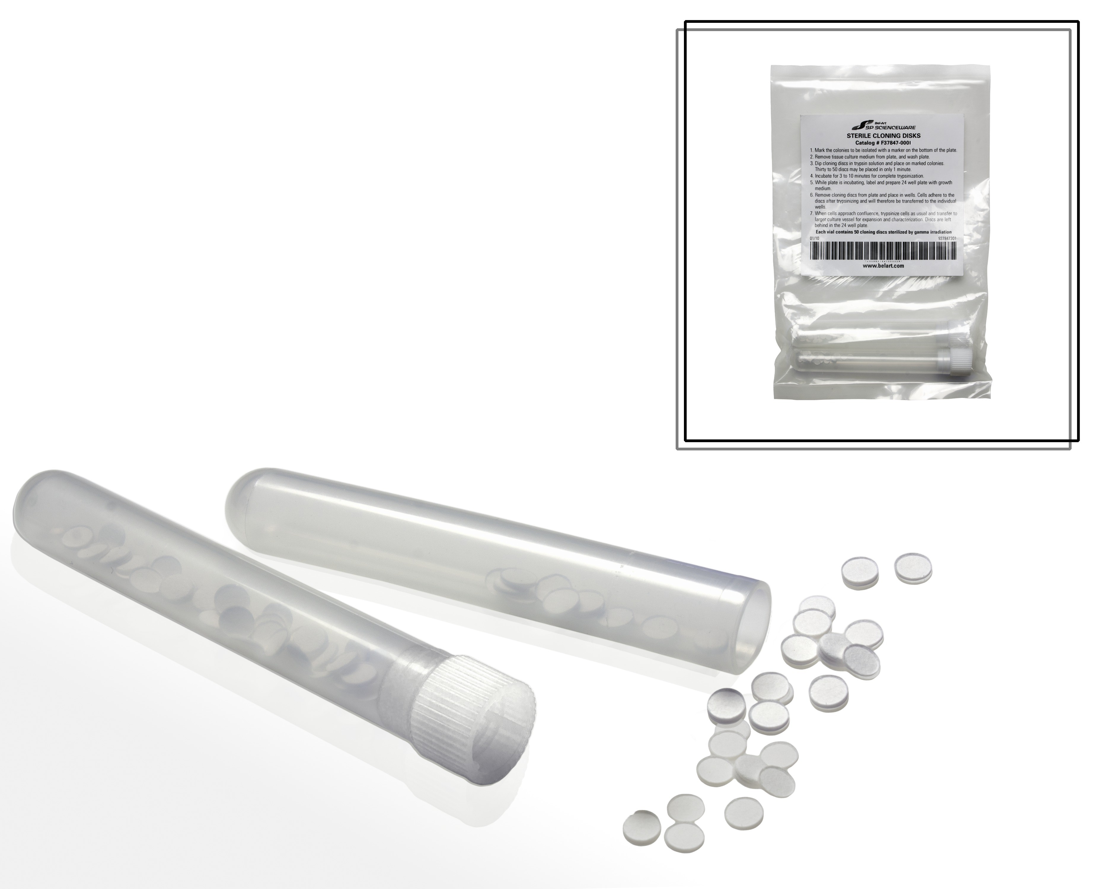 SP Bel-Art Sterile Cloning Discs; ⅛ in. Dia, Paper (Pack of 100)