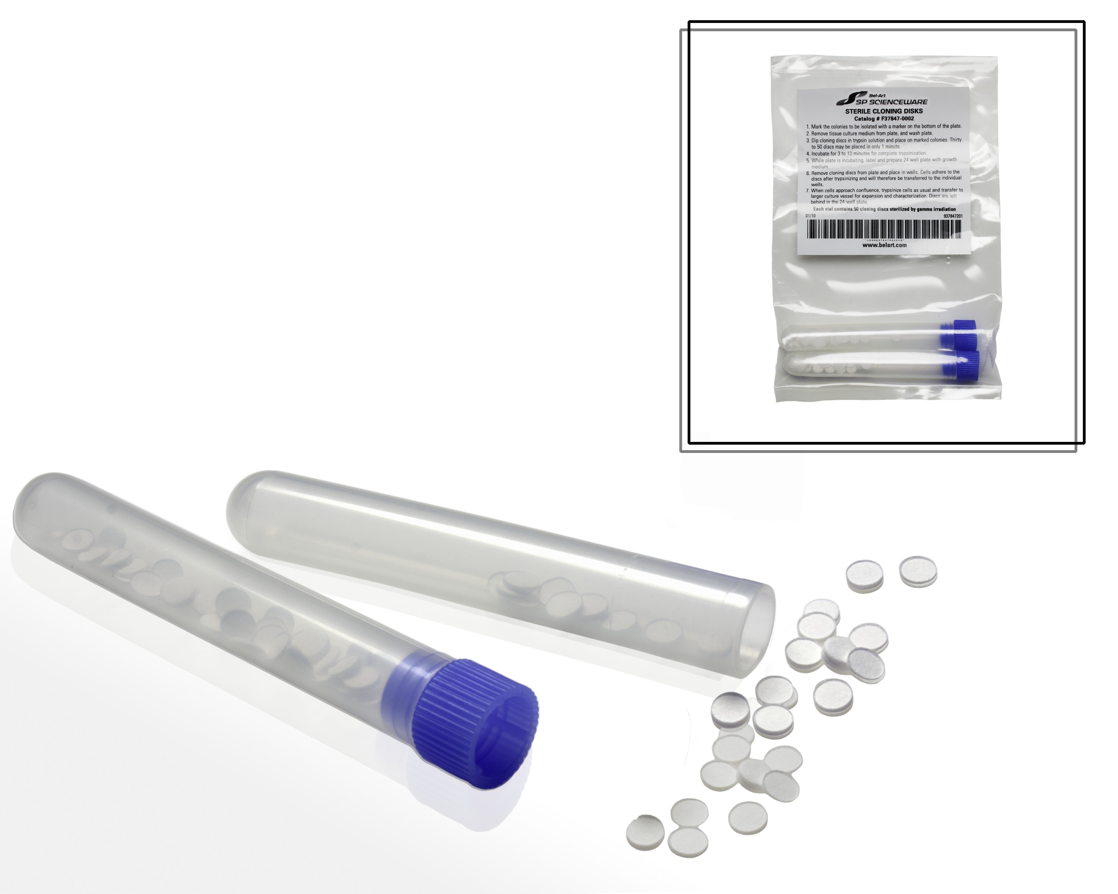 SP Bel-Art | SP Bel-Art Sterile Cloning Discs; ³⁄₁₆ in. Dia, Paper (Pack of  100) | SP Bel-Art