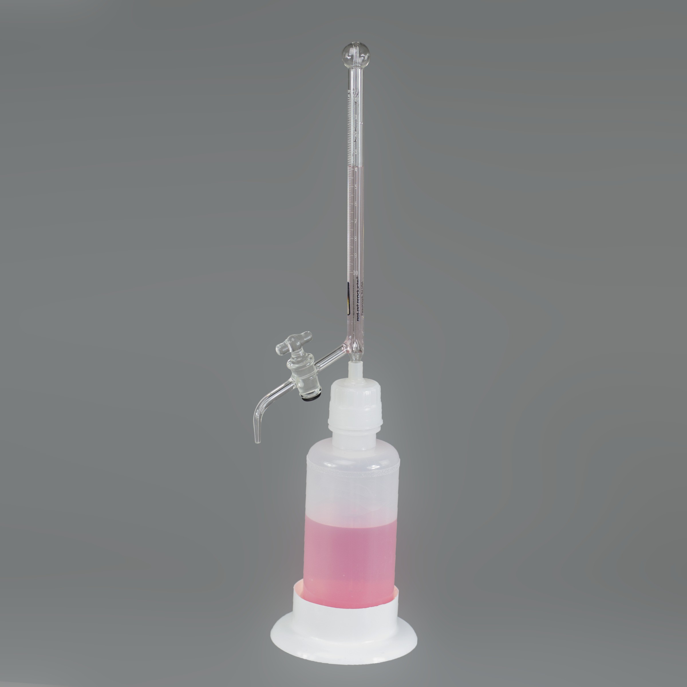 SP Bel-Art Borosilicate Glass 10ml Automatic Self Zeroing Burette; 500ml Reservoir