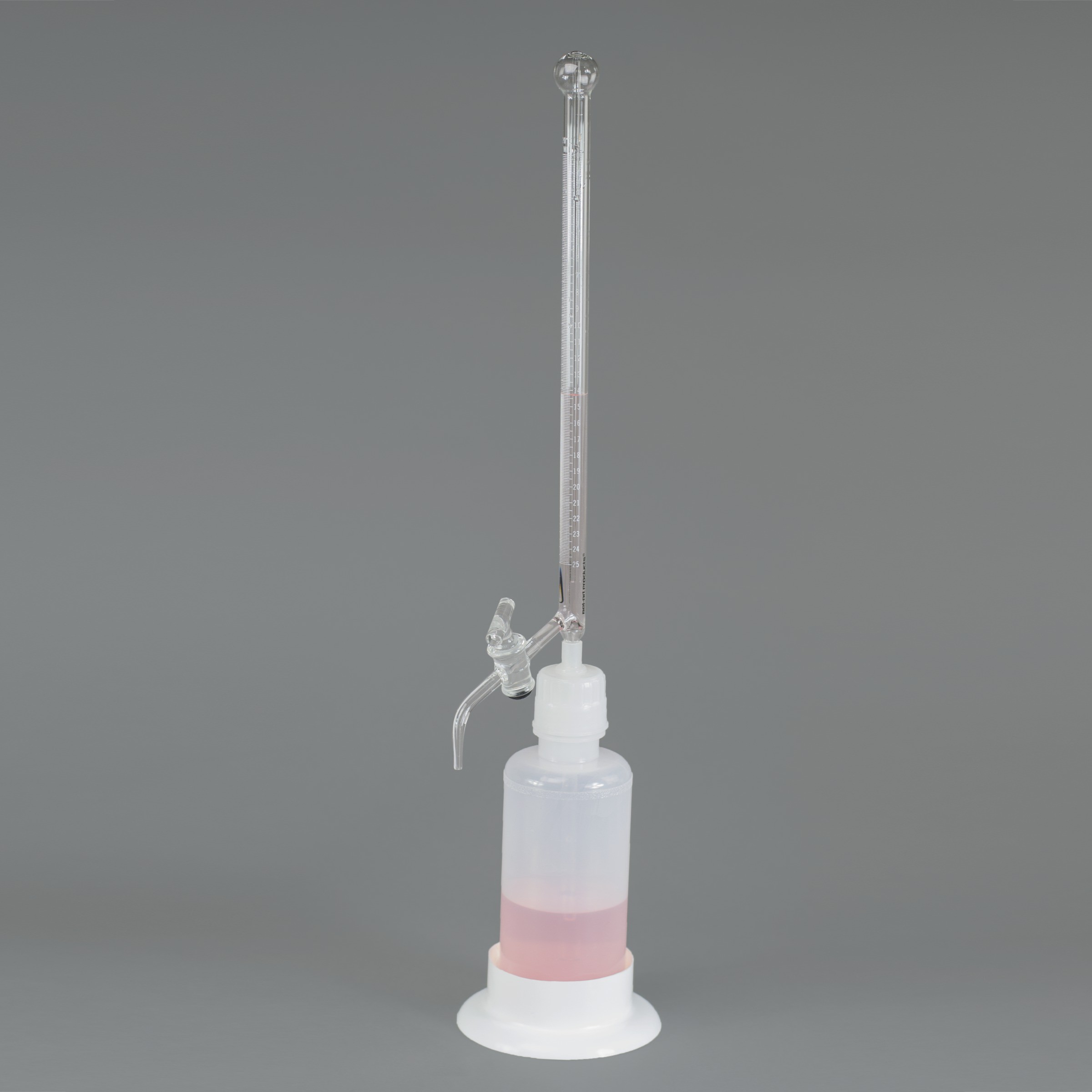 SP Bel-Art Borosilicate Glass 25ml Automatic Self Zeroing Burette; 500ml Reservoir