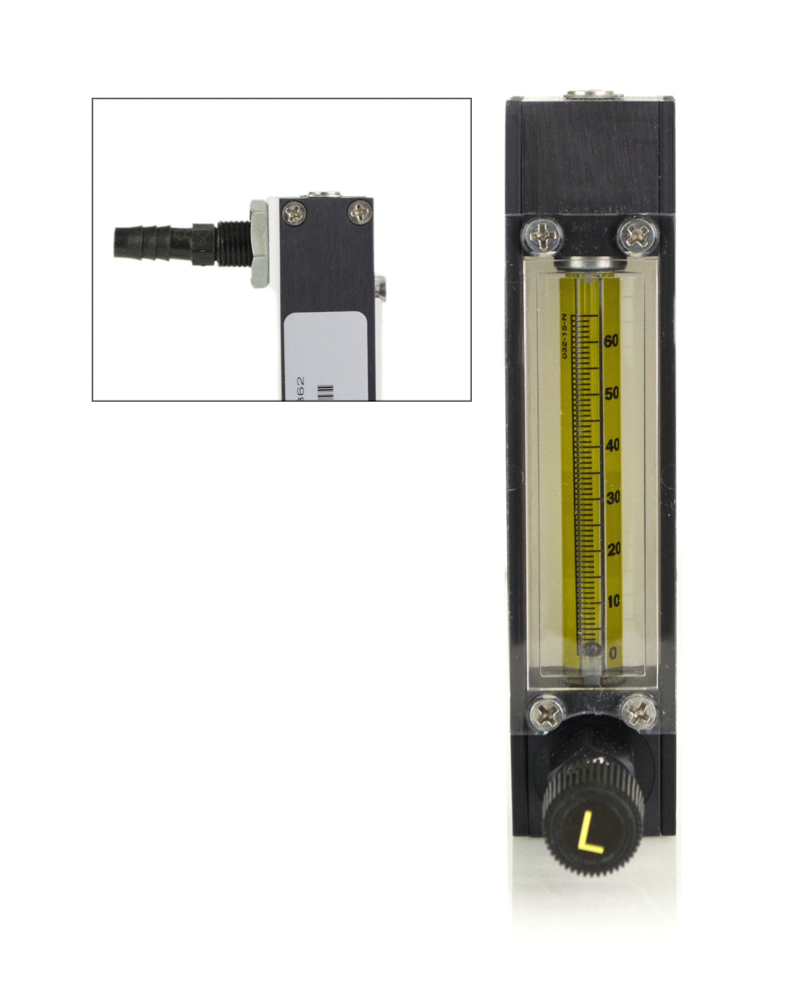 SP Bel-Art Riteflow Aluminum Mounted Flowmeter; 65mm Scale, Size 3