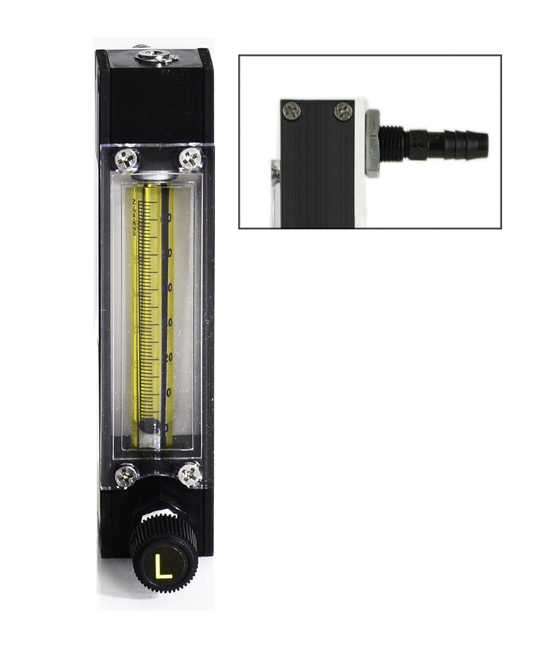 SP Bel-Art Riteflow Aluminum Mounted Flowmeter; 65mm Scale, Size 4