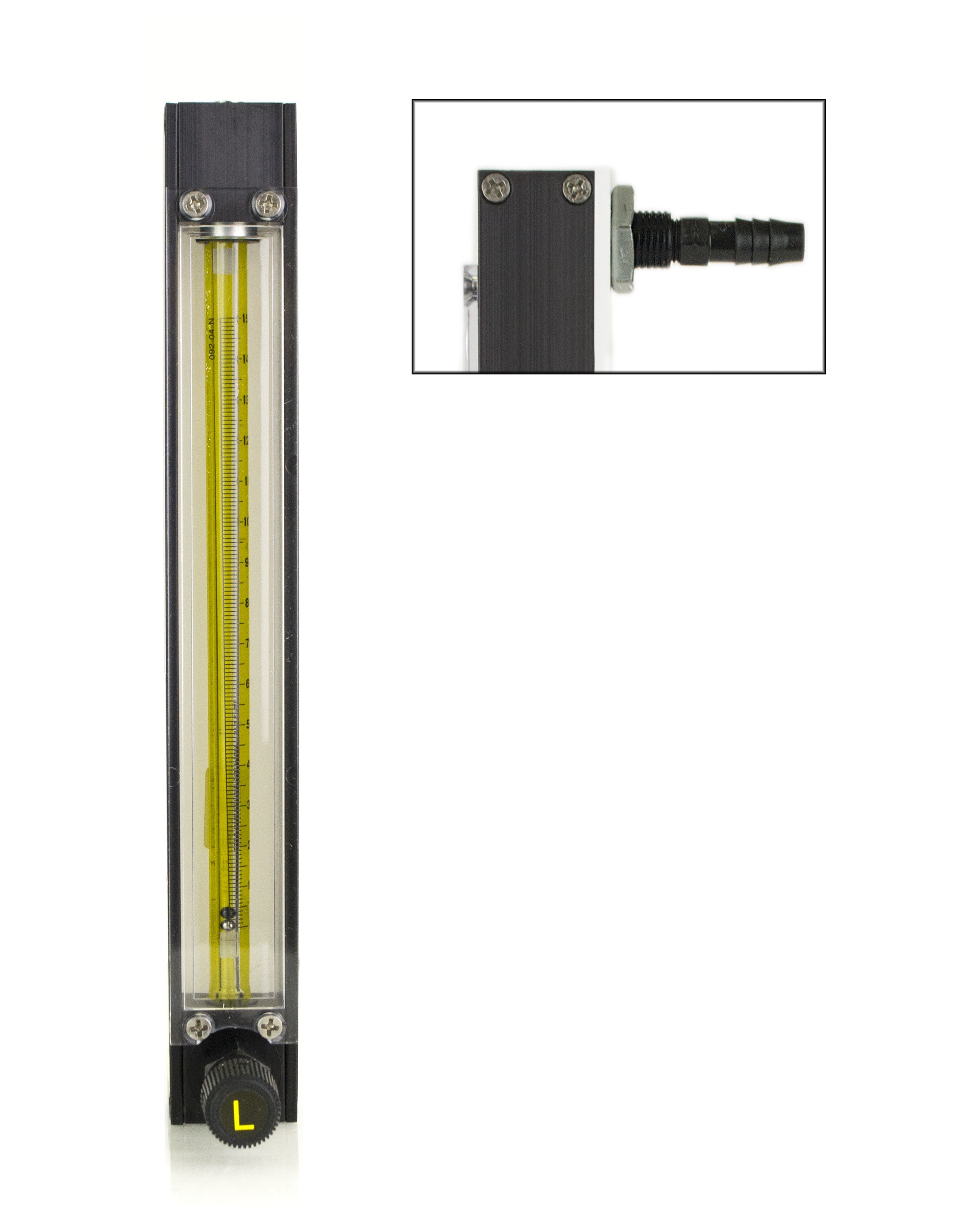SP Bel-Art Riteflow Aluminum Mounted Flowmeter; 150mm Scale, Size 3