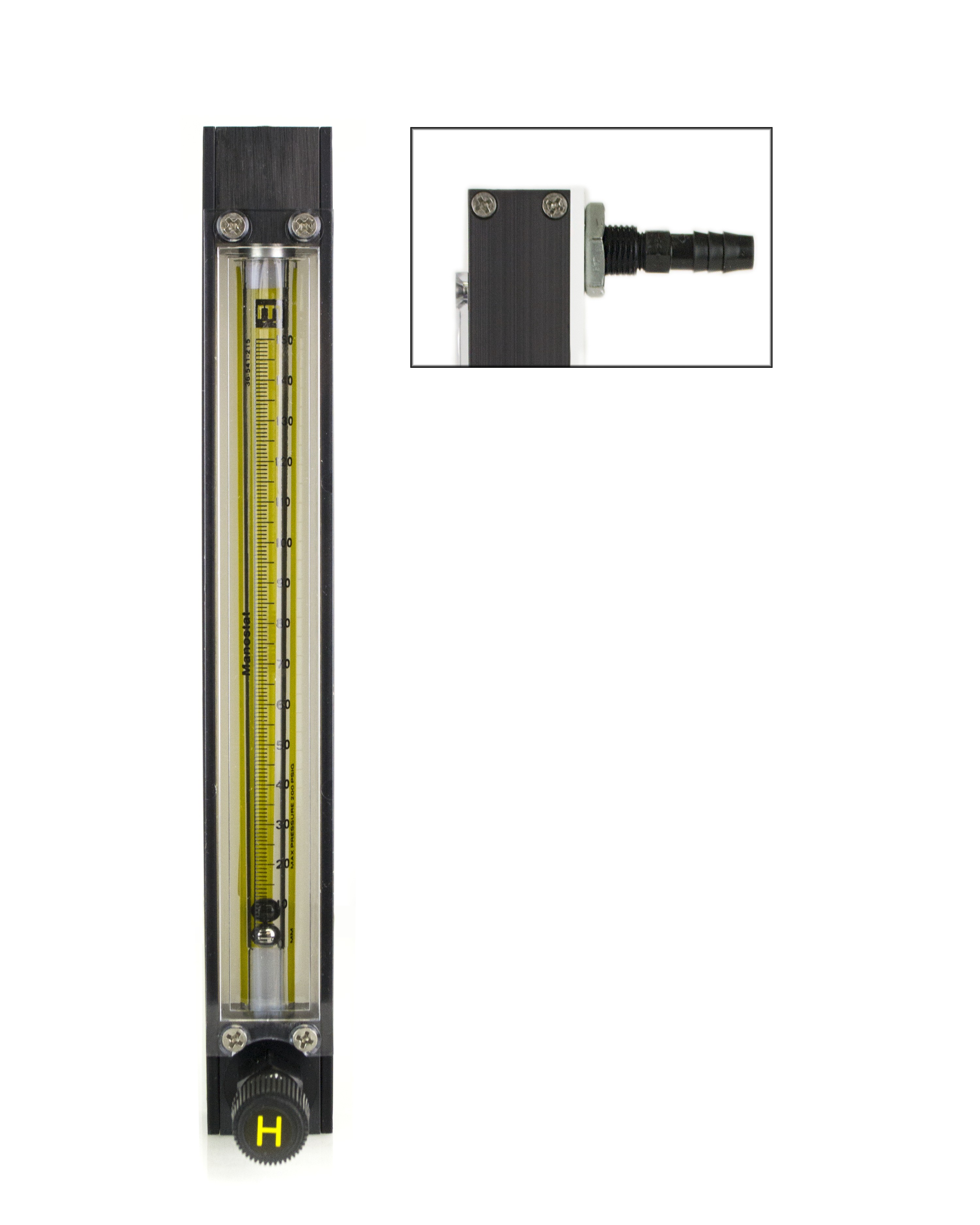SP Bel-Art Riteflow Aluminum Mounted Flowmeter; 150mm Scale, Size 4