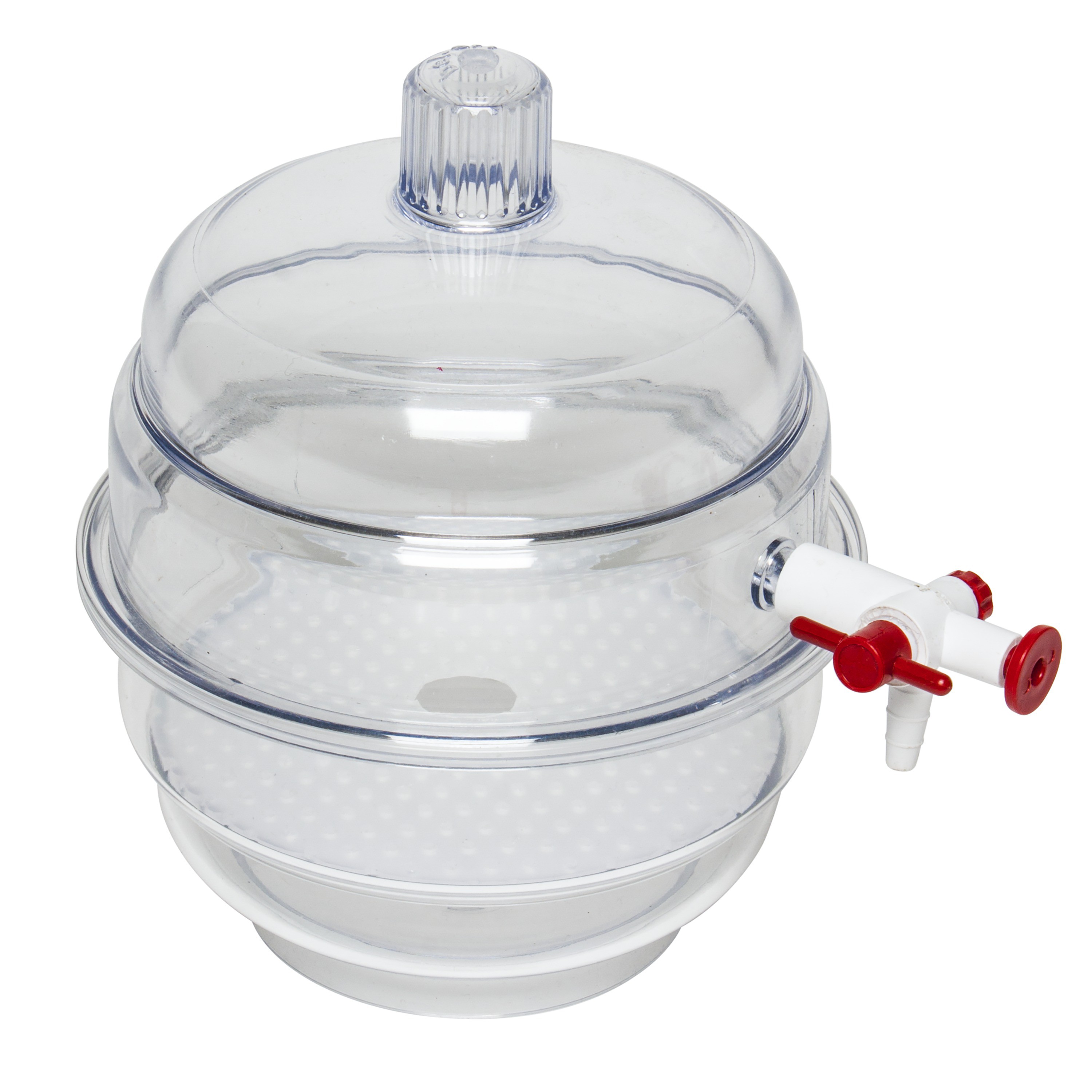 SP Bel-Art "SPACE SAVER" Polycarbonate Vacuum Desiccator with Clear Polycarbonate Bottom; 0.09 cu. ft.