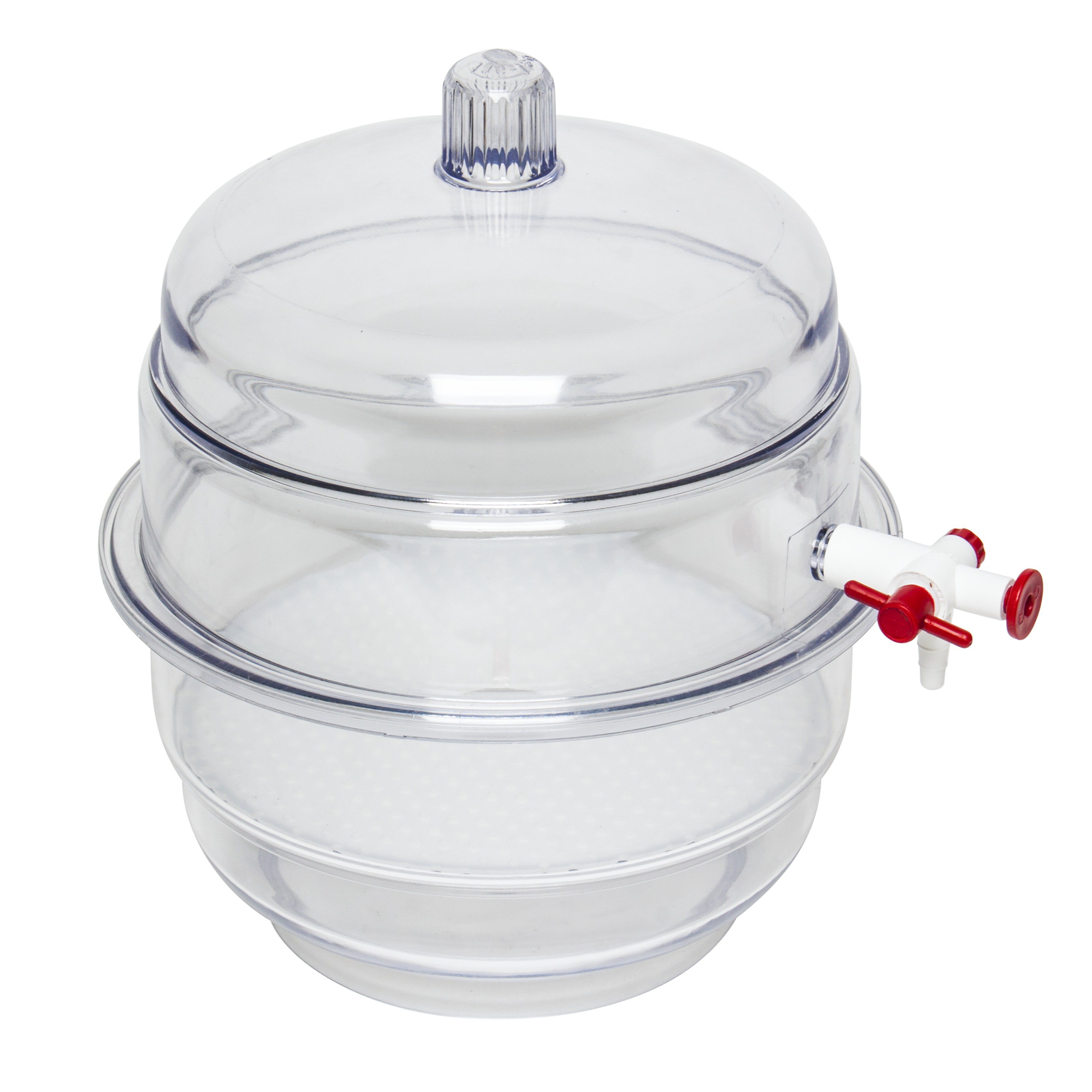 SP Bel-Art "SPACE SAVER" Polycarbonate Vacuum Desiccator with Clear Polycarbonate Bottom; 0.31 cu. ft.