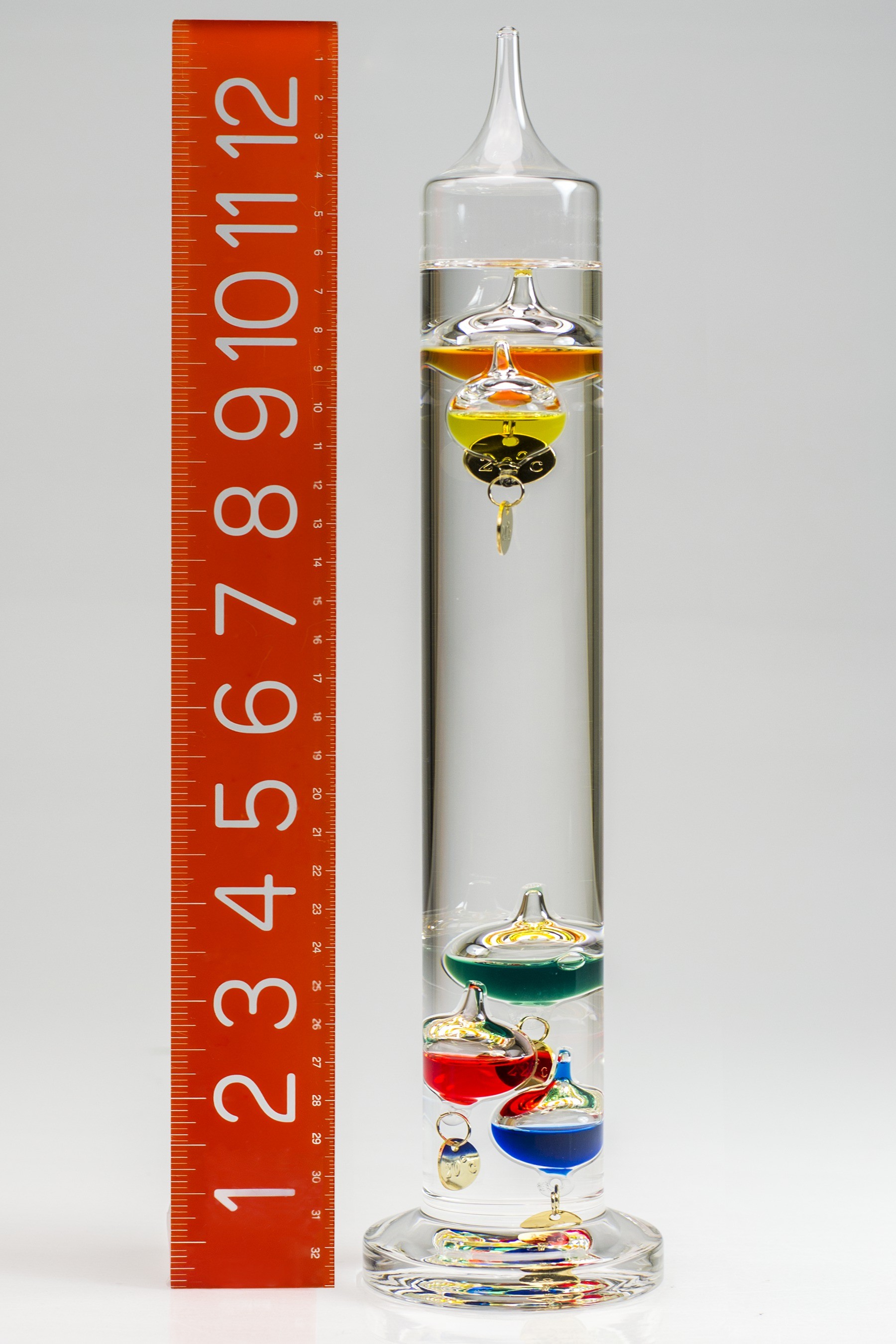 SP Bel-Art, H-B DURAC Galileo Thermometer; 18 to 26C, 5 Spheres, 330mm