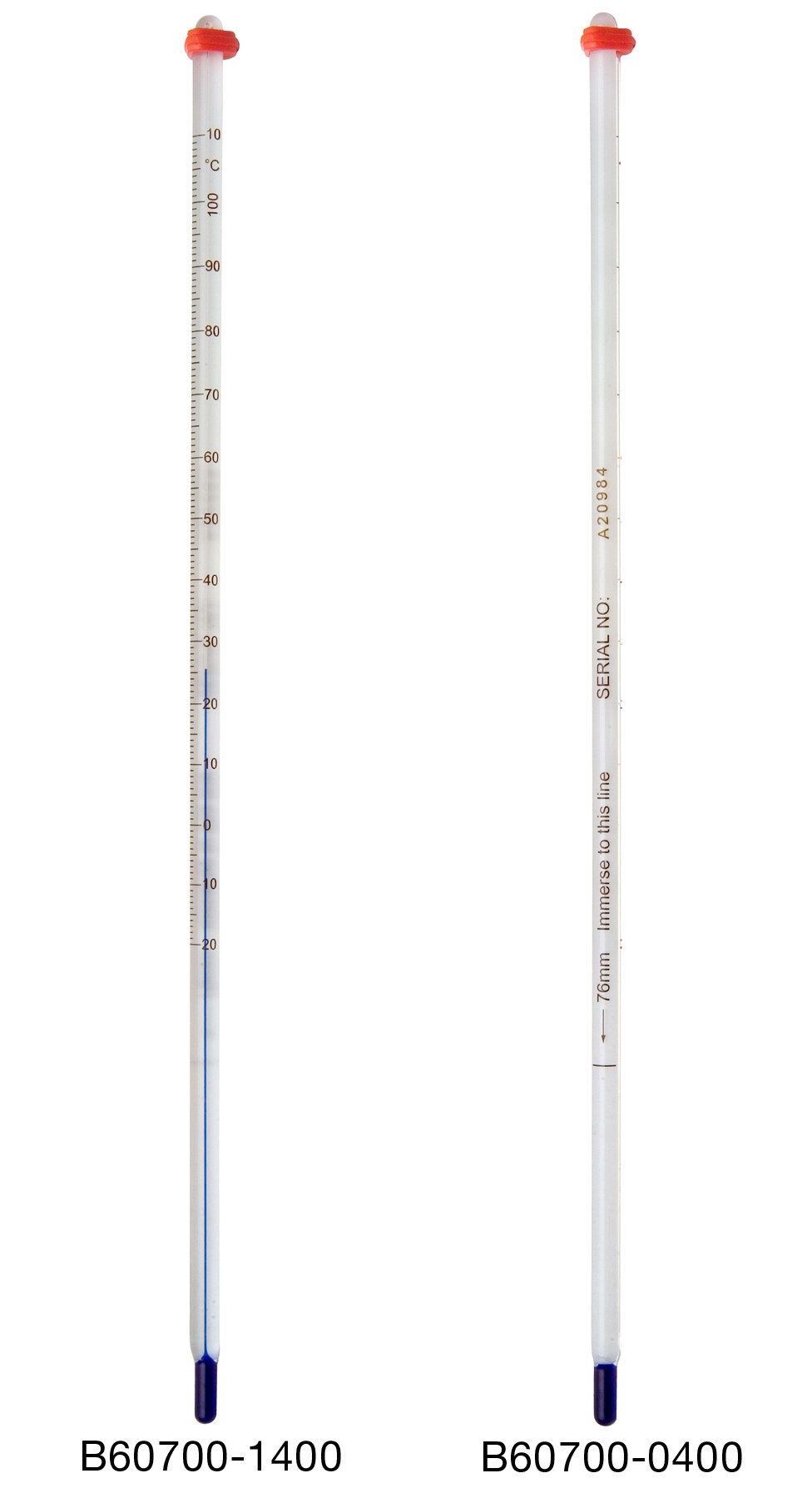 SP Bel-Art, H-B DURAC Plus General Purpose Liquid-In-Glass Laboratory Thermometer; -10 to 150C, Total Immersion, Organic Liquid Fill