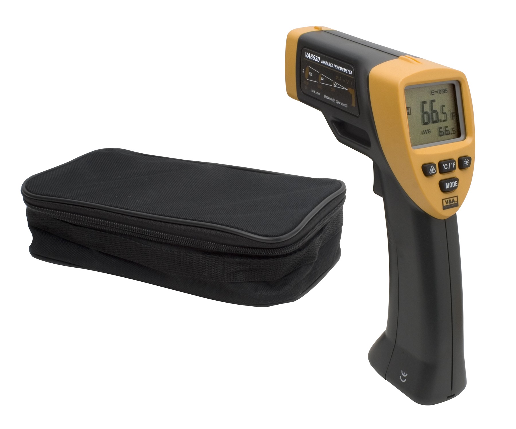 SP Bel-Art, H-B DURAC 12:1 Infrared Thermometer; -20 to 537C (-4 to 999F), Alarm, Min/Max Memory, Individual Calibration Report