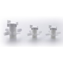 Three-Way Fluoroplastic Stopcocks