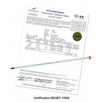 H-B DURAC Plus Individually Calibrated Liquid-In-Glass Laboratory Thermometers; Organic Liquid Fill