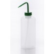 SP Bel-Art Narrow-Mouth 1000ml (32oz) Polyethylene Wash Bottles; Green Polypropylene Cap, 38mm Closure (Pack of 4)
