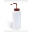 SP Bel-Art Wide-Mouth 1000ml (32oz) Polyethylene Wash Bottles; Red Polypropylene Cap, 53mm Closure (Pack of 4)