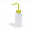 SP Bel-Art Wide-Mouth 250ml (8oz) Polyethylene Wash Bottles; Yellow Polypropylene Cap, 38mm Closure (Pack of 6)