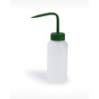 SP Bel-Art Wide-Mouth 250ml (8oz) Polyethylene Wash Bottles; Green Polypropylene Cap, 38mm Closure (Pack of 6)
