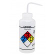 SP Bel-Art Right-to-Know Safety-Vented / Labeled 4-Color Ethanol Wide-Mouth Wash Bottles; 1000ml (32oz), Polyethylene w/Natural Polypropylene Cap (Pack of 2)
