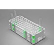 SP Bel-Art No-Wire Test Tube Rack; For 13-16mm Tubes, 60 Places, White