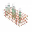SP Bel-Art Poxygrid Test Tube Rack; For 20-25mm Tubes, 40 Places, Orange