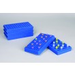 SP Bel-Art Microcentrifuge Tube Rack; For 0.5 or 1.5-2.0ml Tubes, 96 Places, Fluorescent Blue (Pack of 5)