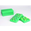 SP Bel-Art Microcentrifuge Tube Rack; For 0.5 or 1.5-2.0ml Tubes, 96 Places, Green (Pack of 5)