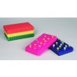 SP Bel-Art Microcentrifuge Tube Rack; For 0.5 or 1.5-2.0ml Tubes, 96 Places, Assorted Colors (Pack of 5)