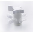 SP Bel-Art Three-Way Fluoroplastic Stopcock for 8mm Tubing; 6mm Bore