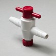 SP Bel-Art Two-Way Stopcock for ¼ in. to ⅜ in. Tubing; 2mm Bore, PTFE