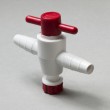 SP Bel-Art Two-Way Stopcock for ¼ in. to ⅜ in. Tubing; 4mm Bore, PTFE