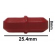 SP Bel-Art Spinbar Teflon Octagon Magnetic Stirring Bar; 25.4 x 8mm, Red