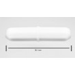 SP Bel-Art Spinbar Teflon Octagon Magnetic Stirring Bar; 38.1 x 8mm, White