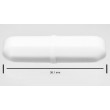 SP Bel-Art Spinbar Teflon Octagon Magnetic Stirring Bar; 38.1 x 9.5mm, White