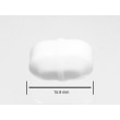 SP Bel-Art Spinbar Teflon Octagon Magnetic Stirring Bar; 15.9 x 9.5mm, White