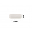 SP Bel-Art Spinbar Teflon Round with Tapered Ends Magnetic Stirring Bar; 20 x 8mm, White