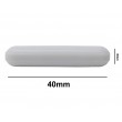SP Bel-Art Spinbar Teflon Polygon Magnetic Stirring Bar; 40 x 8mm, White, without Pivot Ring