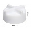 SP Bel-Art Spinfin Teflon Magnetic Stirring Bar; 22.2 x 12.7mm, White