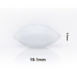 SP Bel-Art Spinbar Teflon Elliptical (Egg-Shaped) Magnetic Stirring Bar; 19.1 x 9.5mm, White