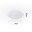 SP Bel-Art Spinbar Teflon Elliptical (Egg-Shaped) Magnetic Stirring Bar; 9.5 x 4.7mm, White