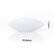 SP Bel-Art Spinbar Teflon Elliptical (Egg-Shaped) Magnetic Stirring Bar; 15.9 x 6.35mm, White