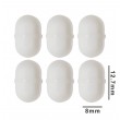 SP Bel-Art Spinpak Teflon Octagon Magnetic Stirring Bar; 12.7 x 8mm, White (Pack of 6)