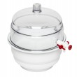 SP Bel-Art "SPACE SAVER" Polycarbonate Vacuum Desiccator with White Polypropylene Bottom; 0.20 cu. ft.