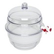 SP Bel-Art "SPACE SAVER" Polycarbonate Vacuum Desiccator with Clear Polycarbonate Bottom; 0.31 cu. ft.