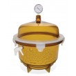 SP Bel-Art Lab Companion Amber Polycarbonate Round Style Vacuum Desiccator; 20 Liter